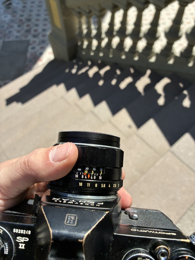 55mm lens on the Pentax SP2